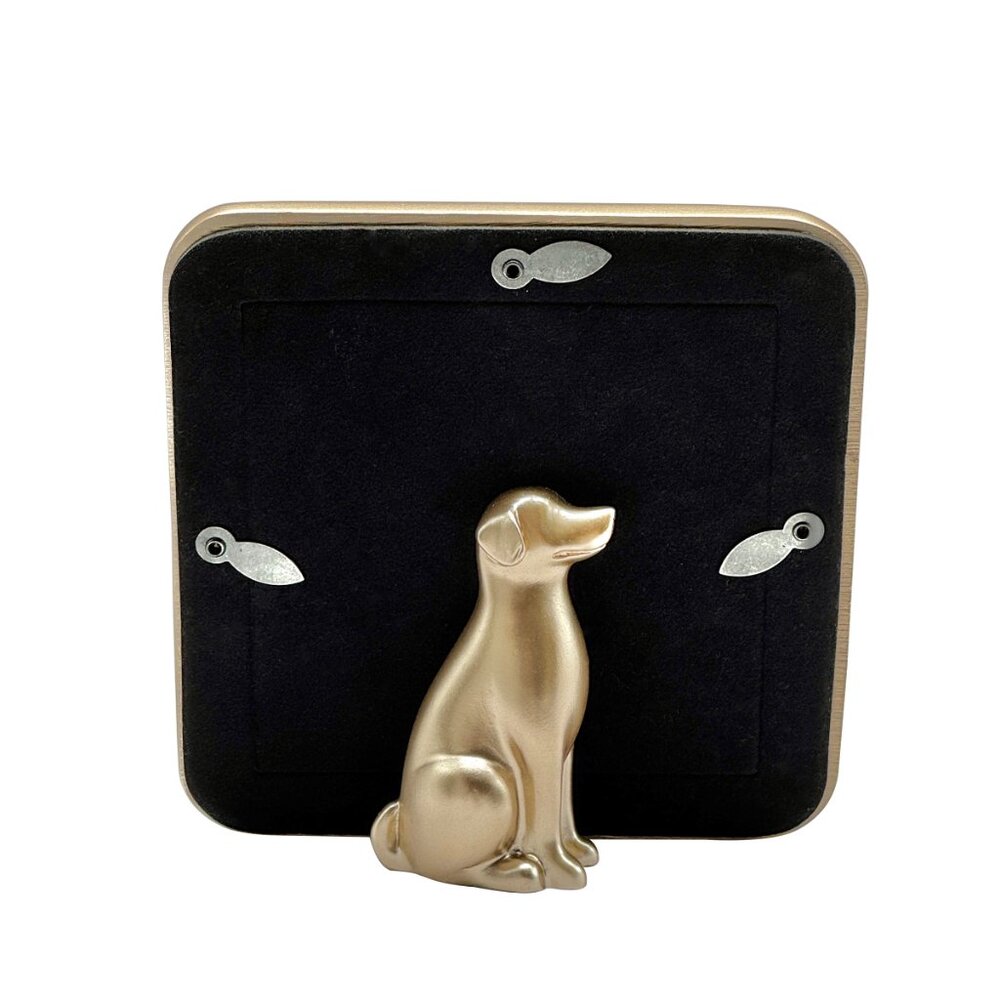 4X4 Dog Detail Easel Stand Picture Frame - Picture 3 of 4